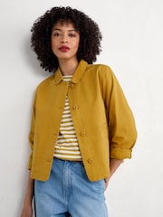 Seasalt Cornwall Yellow Coombe Lane Jacket Dark Cinnamon - Image 1 of 5