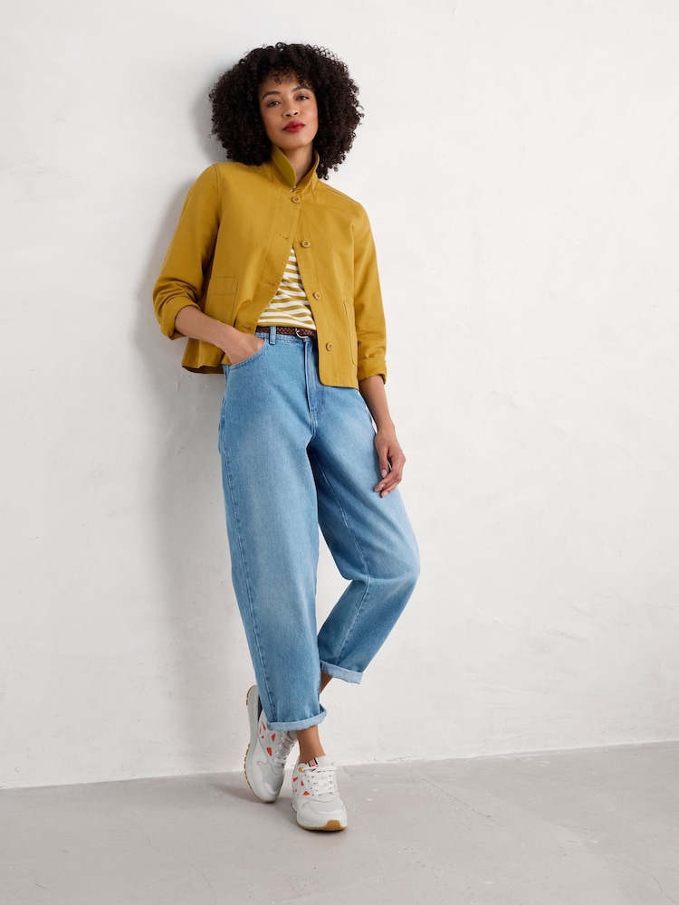 Seasalt Cornwall Yellow Coombe Lane Jacket Dark Cinnamon - Image 3 of 5