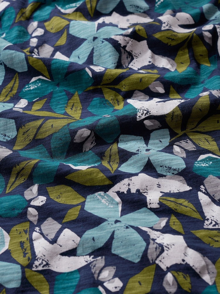 Seasalt Cornwall Blue Busy Lizzy 3/4 Sleeve Slub 100% Cotton Jersey Tunic - Image 5 of 5 Seasalt Cornwall Blue Busy Lizzy 3/4 Sleeve Slub 100% Cotton Jersey Tunic - Image 5 of 5