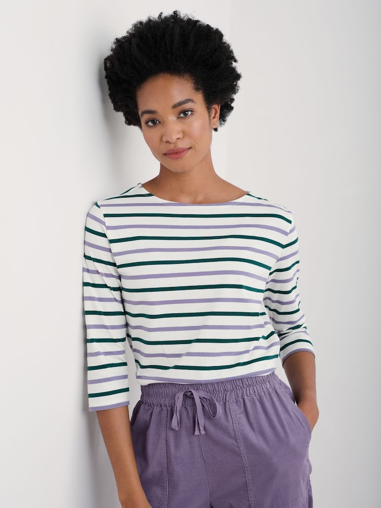 Seasalt Cornwall Purple Purple Sailor Top - Image 1 of 5
