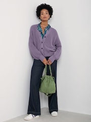 Vijolična - Seasalt Cornwall Winding Creek 100% Cotton Knit Cardigan - Slika 1 iz 5