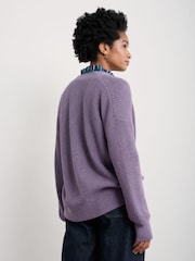 Vijolična - Seasalt Cornwall Winding Creek 100% Cotton Knit Cardigan - Slika 2 iz 5