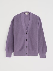 Vijolična - Seasalt Cornwall Winding Creek 100% Cotton Knit Cardigan - Slika 4 iz 5