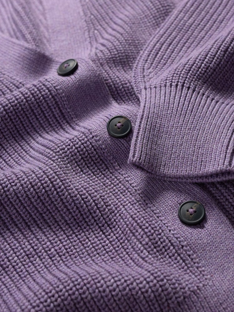 Vijolična - Seasalt Cornwall Winding Creek 100% Cotton Knit Cardigan - Slika 5 iz 5