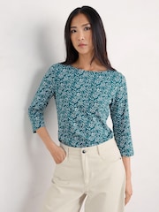 Seasalt Cornwall Easel 3/4 Sleeve Top - Imagen 1 de 5