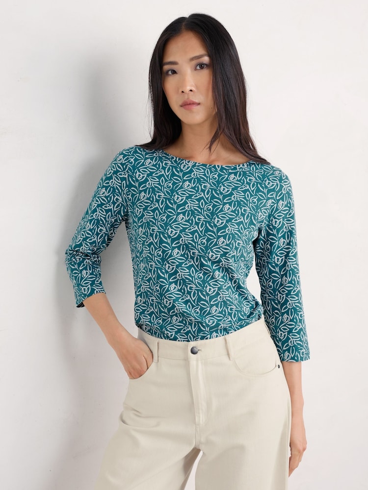 Seasalt Cornwall Easel 3/4 Sleeve Top - Imagen 1 de 5