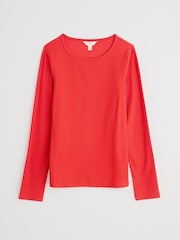 Seasalt Cornwall Red Gorse Lane Jersey Rib Top - Image 4 of 5