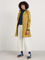 Seasalt Cornwall Yellow Petite Coverack Waterproof Coat - Image 3 of 5