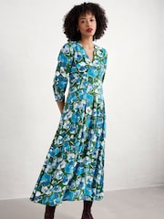 Seasalt Cornwall Blue Etta Printed Above Ankle Dress - Image 1 of 5