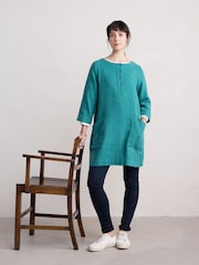 Seasalt Cornwall Blue Lighthouse Rock 3/4 Sleeve Tunic - Image 3 of 5