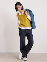 Seasalt Cornwall Yellow East View Knitted Vest - Image 3 of 5
