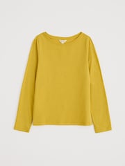 Seasalt Cornwall Yellow Easel Long Sleeve Jersey Top - Image 4 of 5