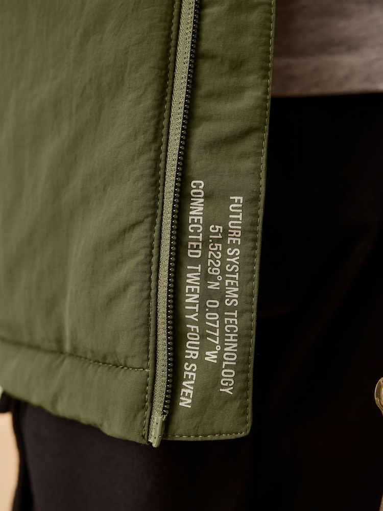 Khaki Green Shower Resistant Inner Wadded Coat (3-16yrs) - Image 10 of 10
