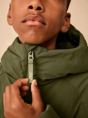 Khaki Green Shower Resistant Inner Wadded Coat (3-16yrs) - Image 3 of 10