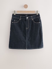 Rinse Knee Length Denim 100% Cotton Skirt - Image 1 of 3