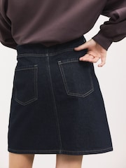 Rinse Knee Length Denim 100% Cotton Skirt - Image 4 of 7