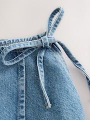 Mid Blue Wrap Maxi Denim Skirt - Image 6 of 7