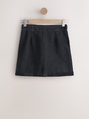 Black Denim Mini 100% Cotton Skirt - Image 1 of 3