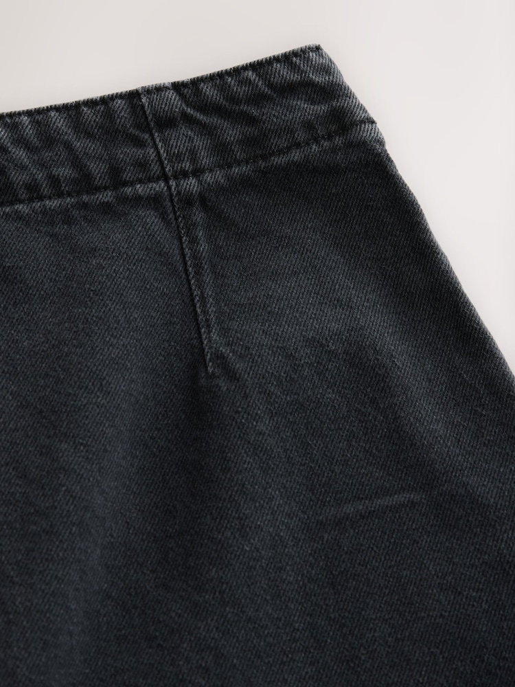 Black Denim Mini 100% Cotton Skirt - Image 2 of 3