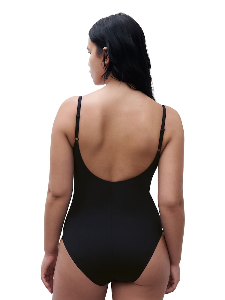 Maillot de bain Chantelle Icon noir froncé à armatures - Image 2 of 5