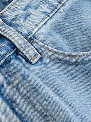 Mid Blue Denim Pleated Denim Mini Skirt - Image 7 of 7