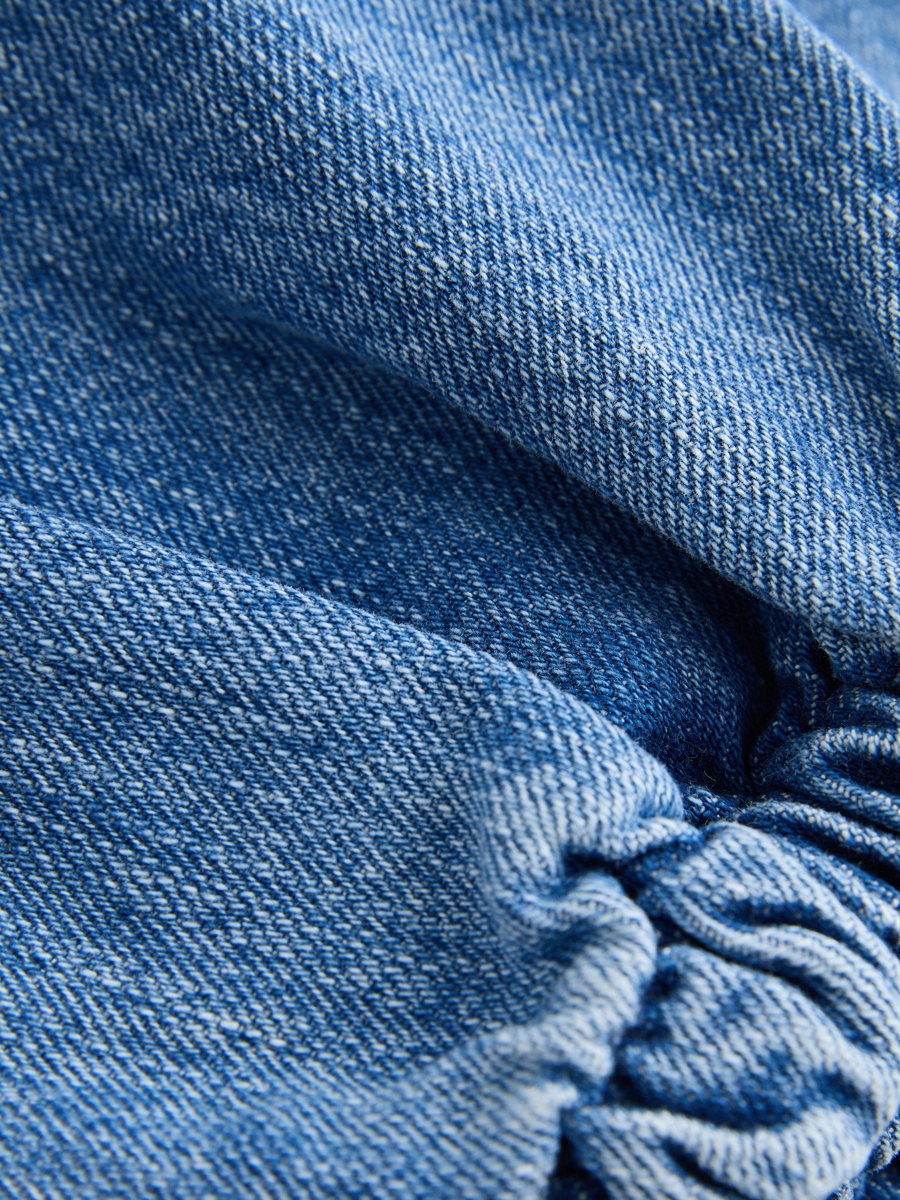 Buy Mid Blue Tie Front Wrap Denim Blouse from Next Romania