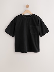 Washed Black Denim 100% Cotton T-Shirt - Image 1 of 3