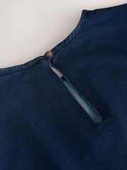 Azul oscuro - Jersey Denim Short Sleeve T-Shirt - Imagen 7 de 8