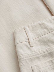 Seasalt Cornwall Cream Tall Petite Sennen Cove Wide Leg 100% Cotton Jeans - Image 5 of 5