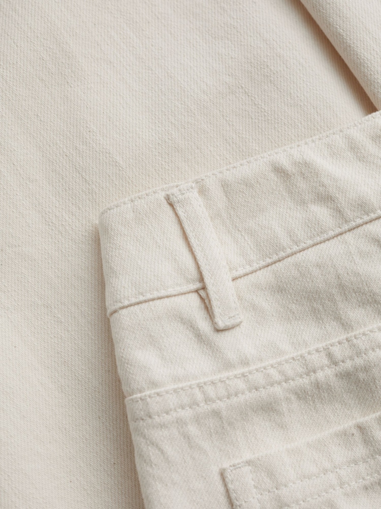 Seasalt Cornwall Cream Tall Petite Sennen Cove Wide Leg 100% Cotton Jeans - Image 5 of 5