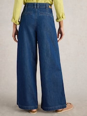 White Stuff Mid Blue Denim Sasha Wide Leg Jeans - Image 4 of 7