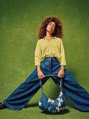 White Stuff Mid Blue Denim Sasha Wide Leg Jeans - Image 5 of 7