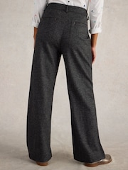 White Stuff Black Belle Tweedy Wide Leg Trousers - Image 2 of 6
