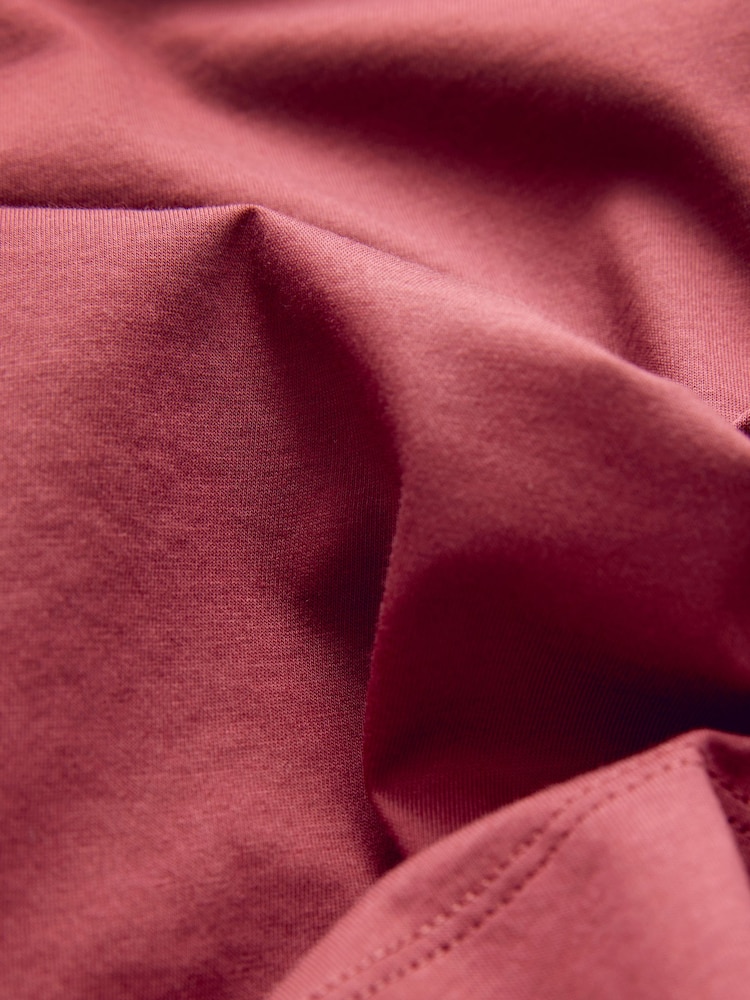 Berry Red Long Sleeve Crew Neck Supima T-Shirt - Image 7 of 7