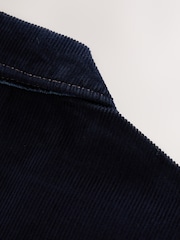 Dark Blue Cord Collar Denim Jacket - Image 4 of 4