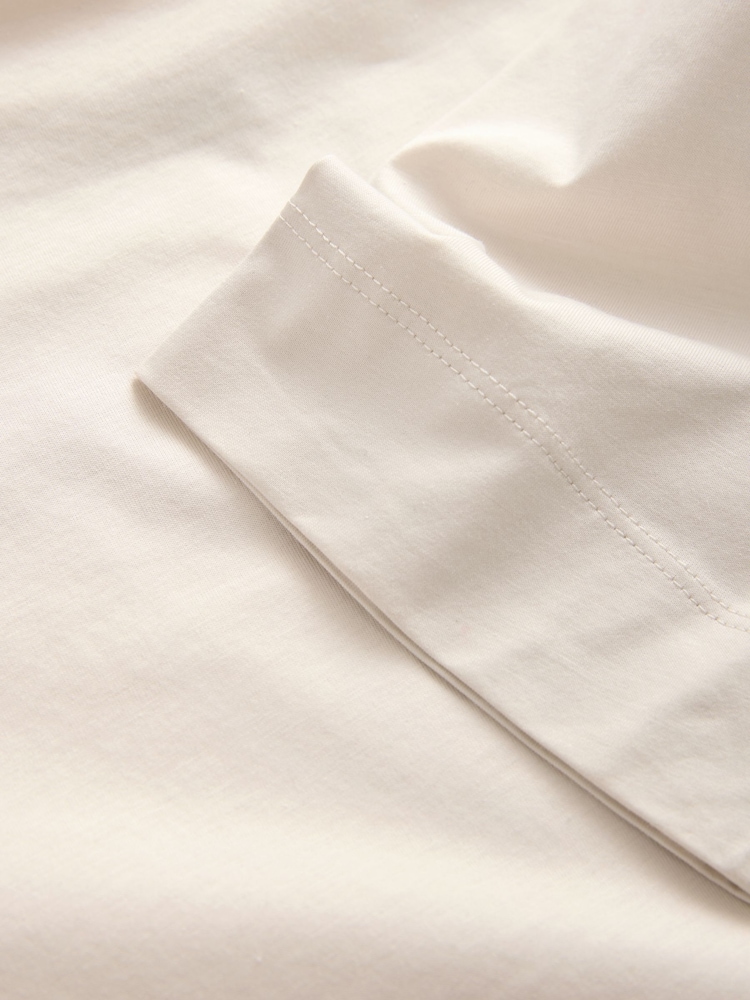 Ecru White Long Sleeve Crew Neck Supima T-Shirt - Image 8 of 8