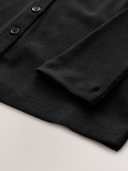 Preto - Henley Button Through Long Sleeve Ribbed T-Shirt - Imagem 7 de 7