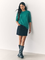Green Long Sleeve Heavyweight Crew Neck T-Shirt - Image 3 of 9