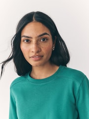 Green Long Sleeve Heavyweight Crew Neck T-Shirt - Image 4 of 9