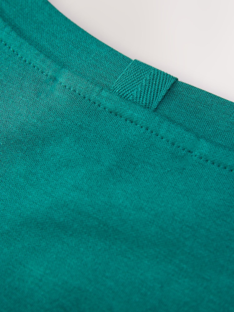 Green Long Sleeve Heavyweight Crew Neck T-Shirt - Image 9 of 9 Green Long Sleeve Heavyweight Crew Neck T-Shirt - Image 9 of 9