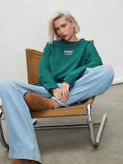 Green/Pink Graphic Long Sleeve Crew Neck Top - Image 3 of 9