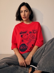 Red Coke Graphic Printed Short Sleeve T-Shirt - Image 1 of 9