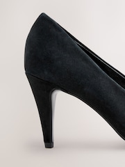 Black Forever Comfort® Premium Leather Peep Toe Heels - Image 8 of 10