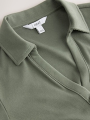 Sage Green Henley Long Sleeve Button Down Top - Image 7 of 7