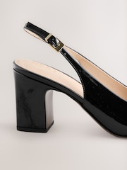 Black Standard/Wide Fit Forever Comfort® Hardware Slingback Block Heels - Image 5 of 9