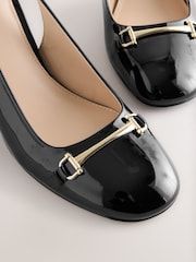 Black Standard/Wide Fit Forever Comfort® Hardware Slingback Block Heels - Image 8 of 9