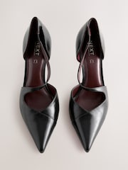 Black Forever Comfort® Premium Leather Asymmetric Court Heels - Image 5 of 8