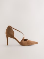 Tan Brown Forever Comfort® Premium Leather Asymmetric Court Heels - Image 5 of 9