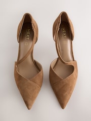 Tan Brown Forever Comfort® Premium Leather Asymmetric Court Heels - Image 6 of 9