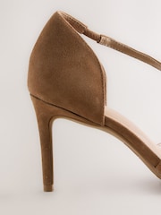 Tan Brown Forever Comfort® Premium Leather Asymmetric Court Heels - Image 9 of 9